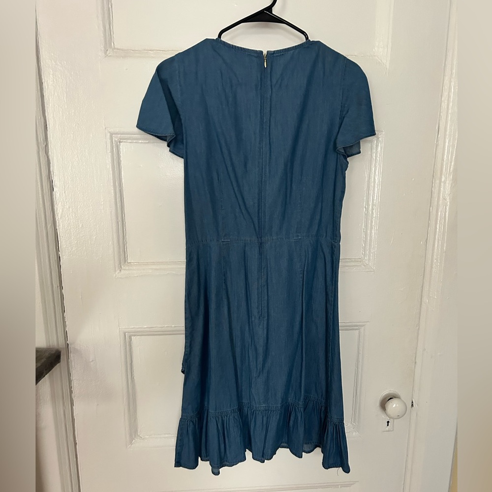 Draper James faux wrap chambray dress - Picture 2 of 5